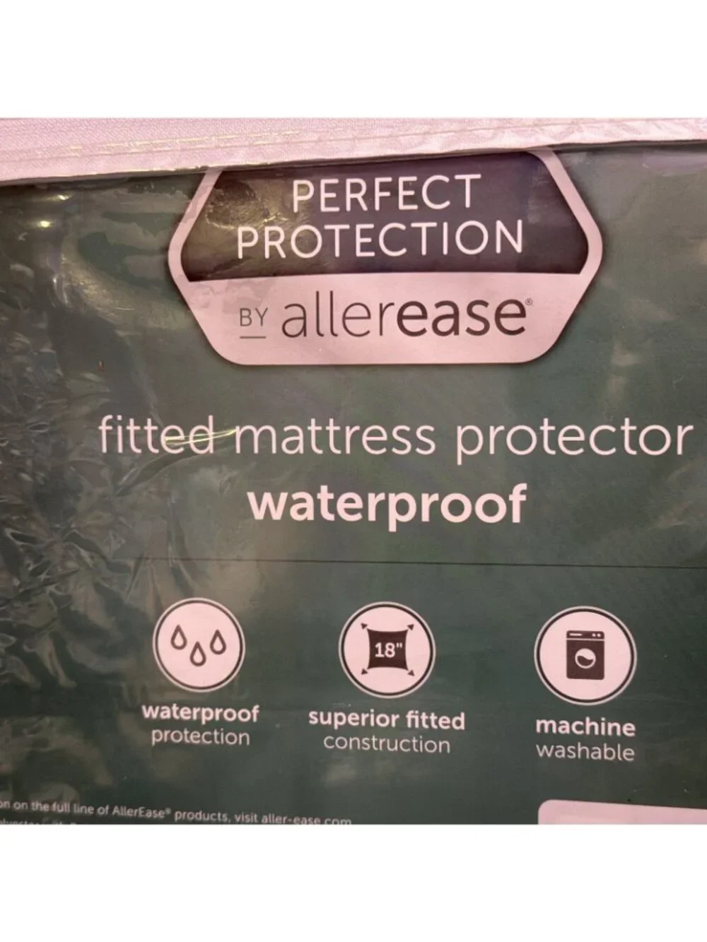 AllerEase Full Size Perfect Waterproof Fitted Mattress Protector New